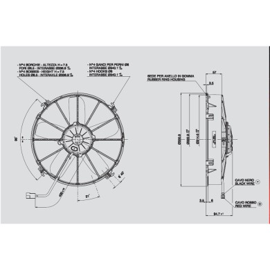 Ανεμιστήρας 305mm 24V βαρέως τ. Spal Ωθήσεως VA01-BP70/LL-36S Κλιματισμός Αυτοκινήτου - AutoFreeze