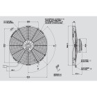 Ανεμιστήρας 330mm 12V βαρέως τ. Spal Ωθήσεως VA13-AP70/LL-35S Κλιματισμός Αυτοκινήτου - AutoFreeze