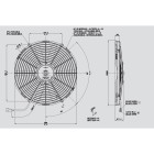 Ανεμιστήρας 350mm 12V Spal Ωθήσεως VA08-AP10/C-23S Κλιματισμός Αυτοκινήτου - AutoFreeze