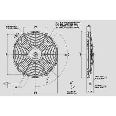 Ανεμιστήρας 305mm 24V Spal Ωθήσεως VA10-BP10/C-61S Κλιματισμός Αυτοκινήτου - AutoFreeze
