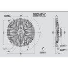 Ανεμιστήρας 350mm 24V βαρέως τ.Spal Ωθήσεως VA08-BP71/LL-53S Κλιματισμός Αυτοκινήτου - AutoFreeze