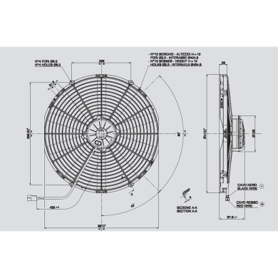 Ανεμιστήρας 385mm 12V βαρέως τ.Spal Αναρροφήσεως VA18-AP71/LL-59A Κλιματισμός Αυτοκινήτου - AutoFreeze