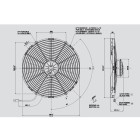 Ανεμιστήρας 385mm 12V βαρέως τ. Spal Ωθήσεως VA18-AP71/LL-42S Κλιματισμός Αυτοκινήτου - AutoFreeze