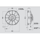 Ανεμιστήρας 225mm 12V βαρέως τ. Spal Αναρροφήσεως VA02-ΑP70/LL-52A Κλιματισμός Αυτοκινήτου - AutoFreeze