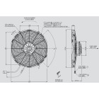 Ανεμιστήρας 305mm 12V βαρέως τ. Spal Αναρροφήσεως Κλιματισμός Αυτοκινήτου - AutoFreeze