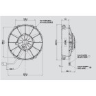 Ανεμιστήρας 225mm 24V βαρέως τ. Spal Αναρροφήσεως VA02-BP70/LL-40A Κλιματισμός Αυτοκινήτου - AutoFreeze