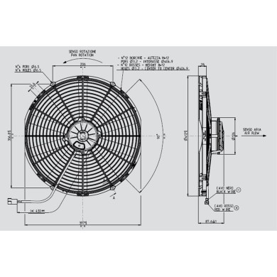 Ανεμιστήρας 385mm 24V βαρέως τ.Spal Αναρροφήσεως VA18-BP70/LL-86A Κλιματισμός Αυτοκινήτου - AutoFreeze