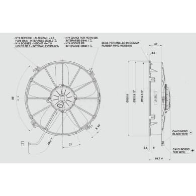 Ανεμιστήρας 305mm 12V βαρέως τ. Spal Ωθήσεως VA01-AP70\LL-36S Κλιματισμός Αυτοκινήτου - AutoFreeze