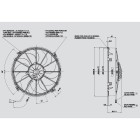 Ανεμιστήρας 305mm 24V βαρέως τ. Spal Ωθήσεως VA01-ΒP70/LL-79S Κλιματισμός Αυτοκινήτου - AutoFreeze