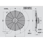 Ανεμιστήρας 385mm 24V βαρέως τ. Spal Ωθήσεως VA18-BP70/LL-86S Κλιματισμός Αυτοκινήτου - AutoFreeze