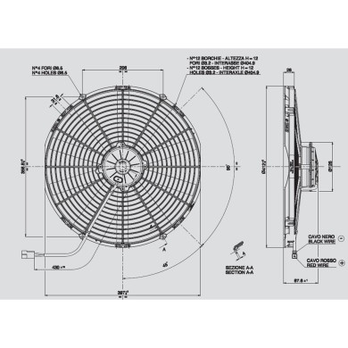 Ανεμιστήρας 385mm 24V βαρέως τ. Spal Ωθήσεως VA18-BP70/LL-86S Κλιματισμός Αυτοκινήτου - AutoFreeze