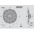 Ανεμιστήρας 350mm 24V βαρέως τ. Spal Αναρροφήσεως VA08-BP71/LL-53A Κλιματισμός Αυτοκινήτου - AutoFreeze