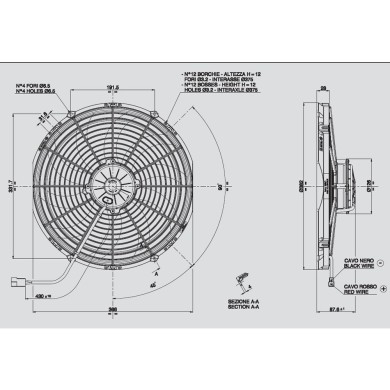 Ανεμιστήρας 350mm 24V βαρέως τ. Spal Αναρροφήσεως VA08-BP71/LL-53A Κλιματισμός Αυτοκινήτου - AutoFreeze
