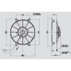 Ανεμιστήρας 255mm 12V βαρέως τ. Spal Αναρροφήσεως VA15-AP70/LL-51A Κλιματισμός Αυτοκινήτου - AutoFreeze