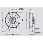 Ανεμιστήρας 255mm 24V βαρέως τ. Spal ΩΘήσεως VA15-BP70/LL-39S Κλιματισμός Αυτοκινήτου - AutoFreeze