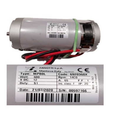 Ηλεκτροκινητήρας 12VDC-F10m/114 Zanotti 